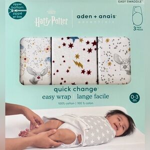 NWB Aden + Anais Harry Potter 3-piece Swaddle Set